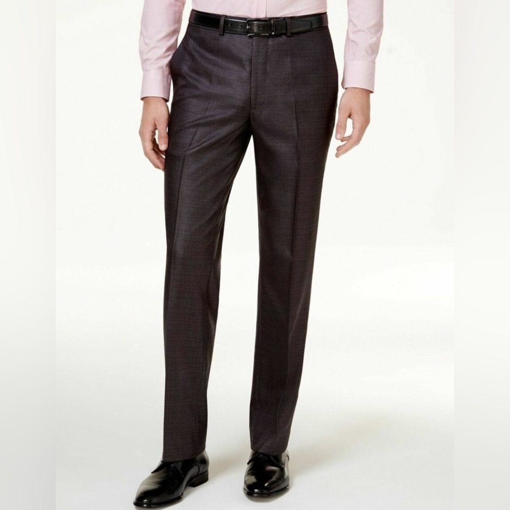 Kenneth Cole Men’s Modern Fit Grey Gunmetal Suit Dress Pants 29Wx32L